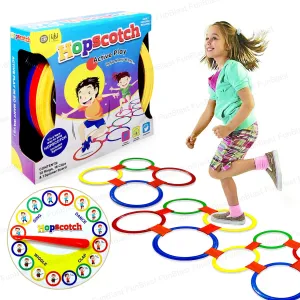 FunBlast Hopscotch Active Indoor Play with Rings Game for Kids - Kids Hopscotch Game, Educational Colorful Rings Game for Kids, Indoor and Outdoor Games for Kids (Multicolor)