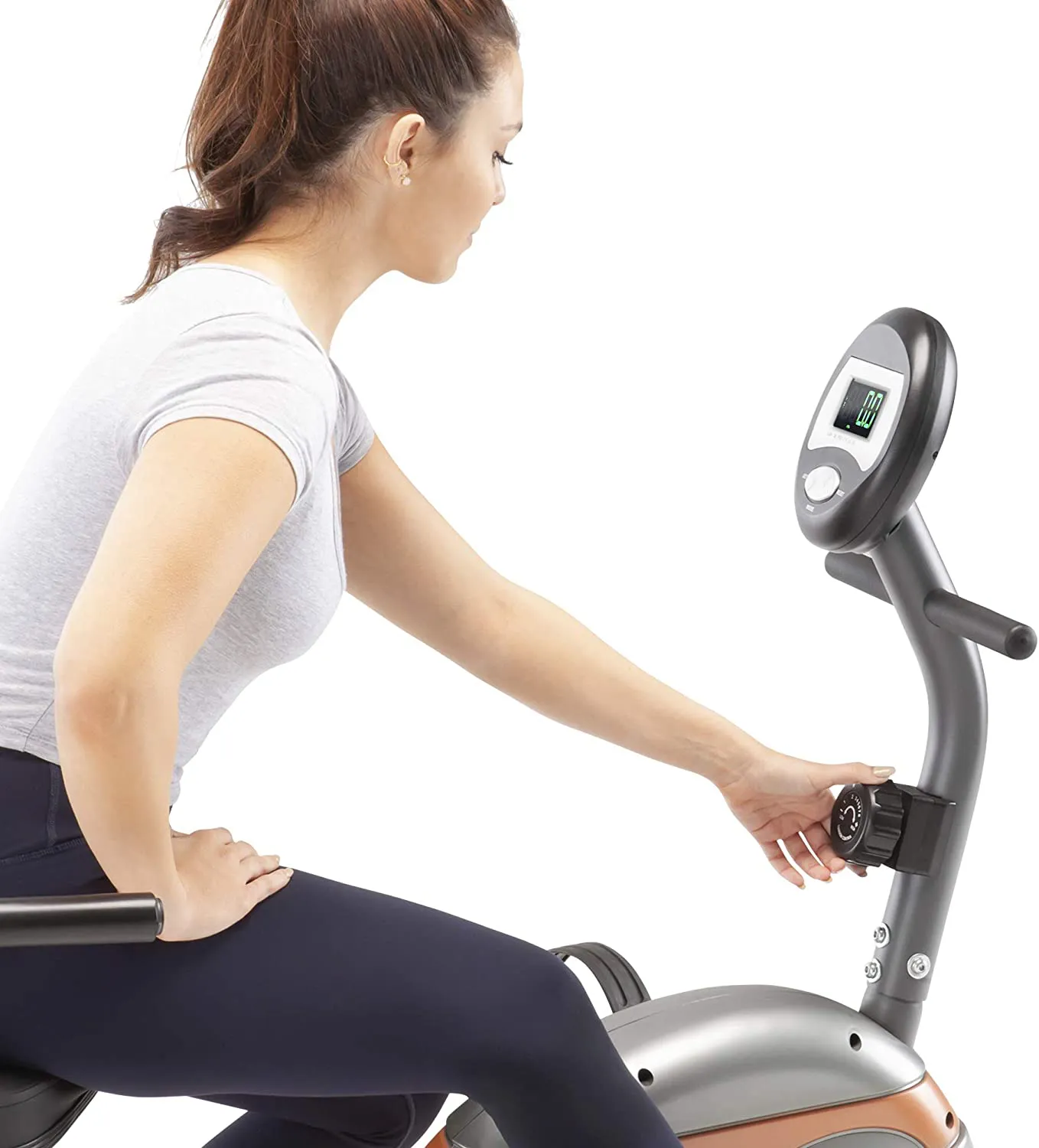 Marcy Recumbent Exercise Bike with Resistance ME-709