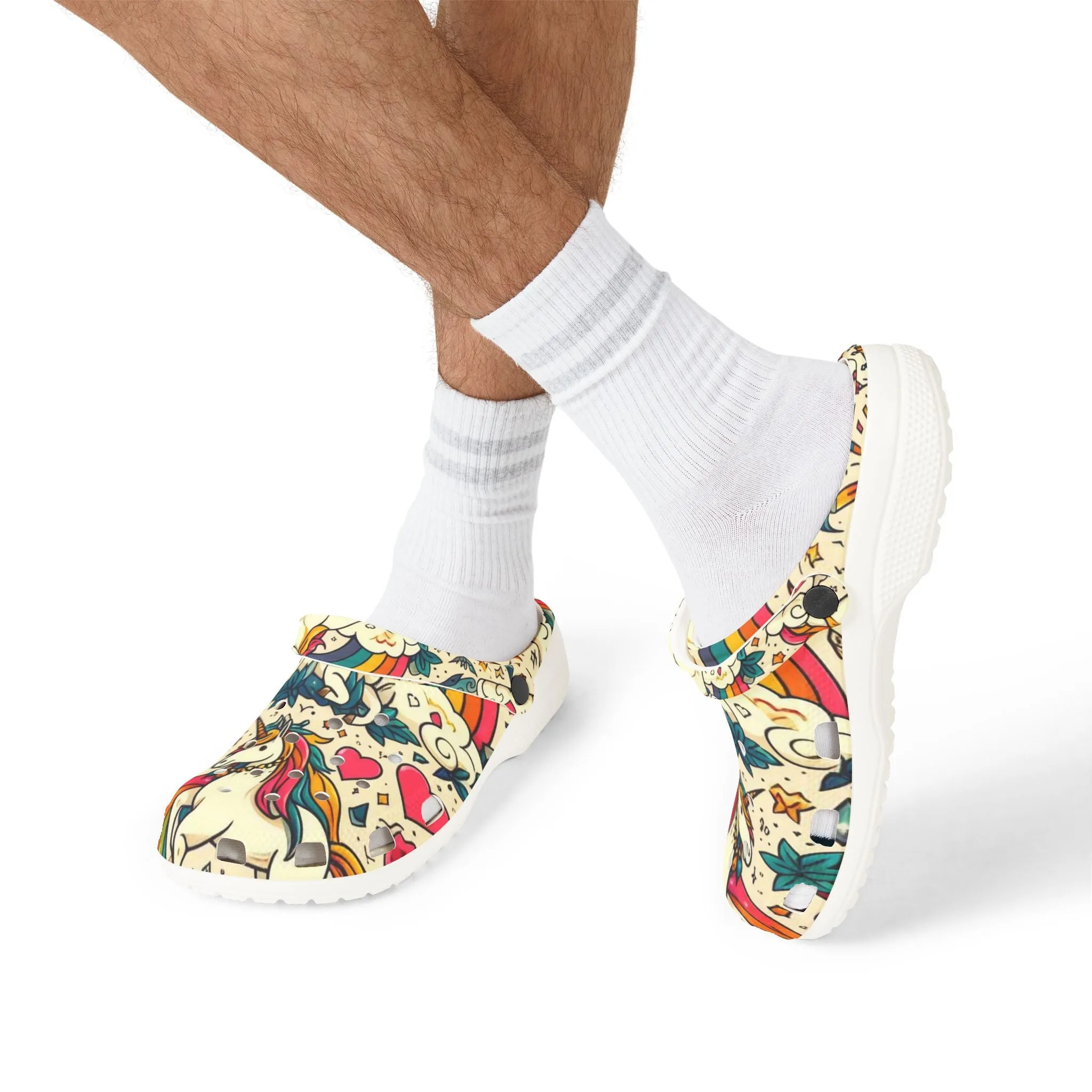 Unicorns and Rainbows - EVA Foam Rubber Shoes (AOP)