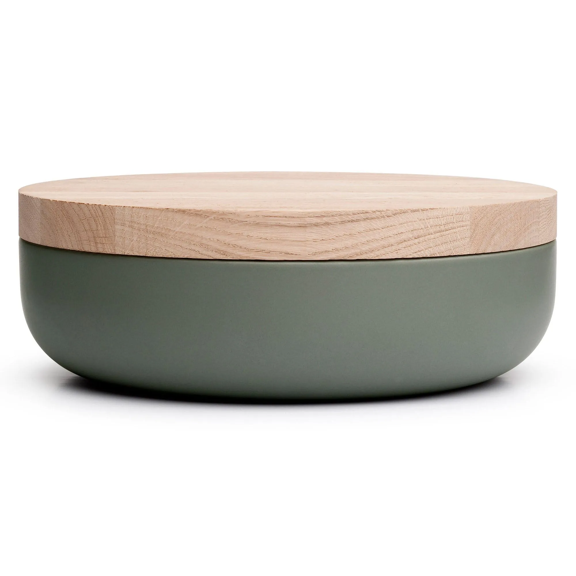 VVD Pottery - Ceramic 30x7cm with 2cm Oak Lid (3072)