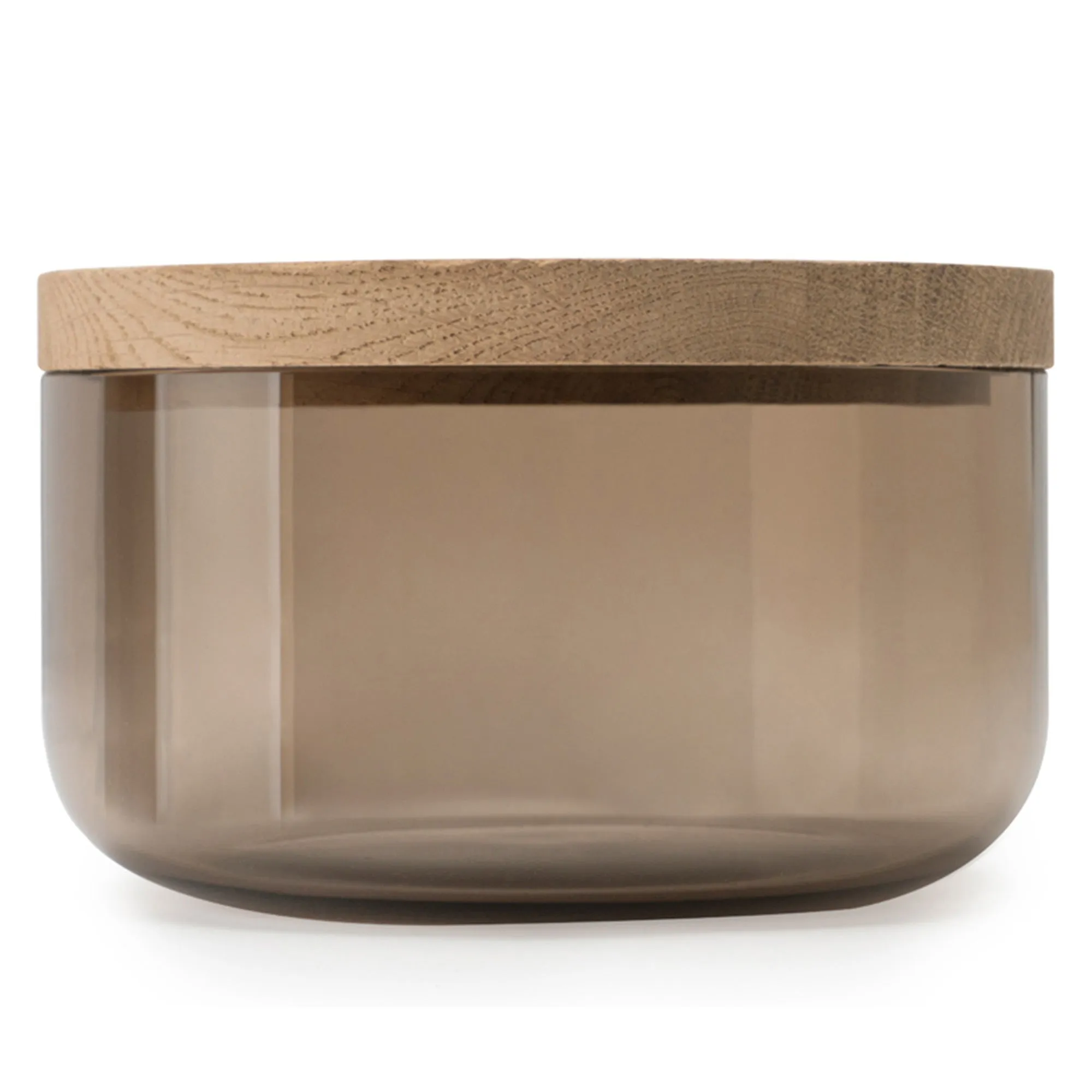 VVD Pottery - Glass 15x7cm with 2cm Oak Lid (1572)